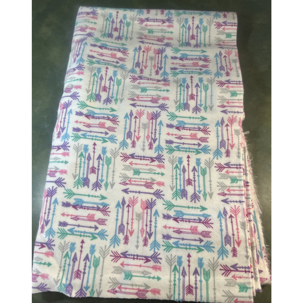 Arrow Flannel Fabric 44x72 Joann Super Snuggle Pastel Boho Nursery Quilt Soft
